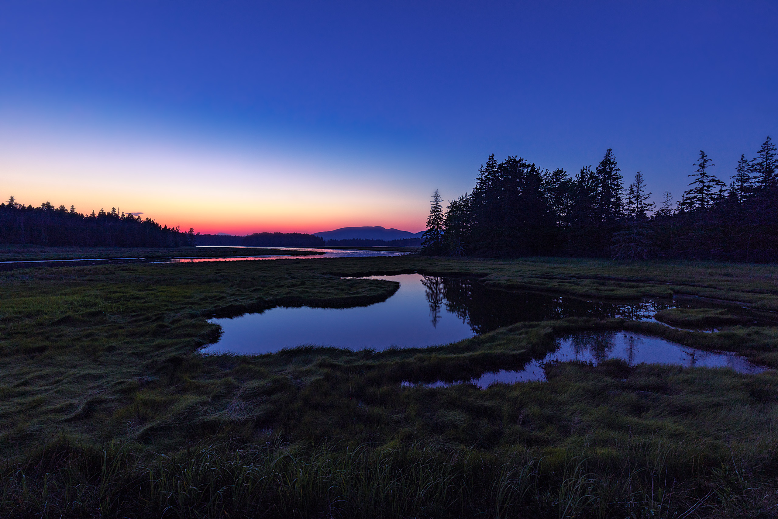 Southwest Harbor, Maine at blue hour