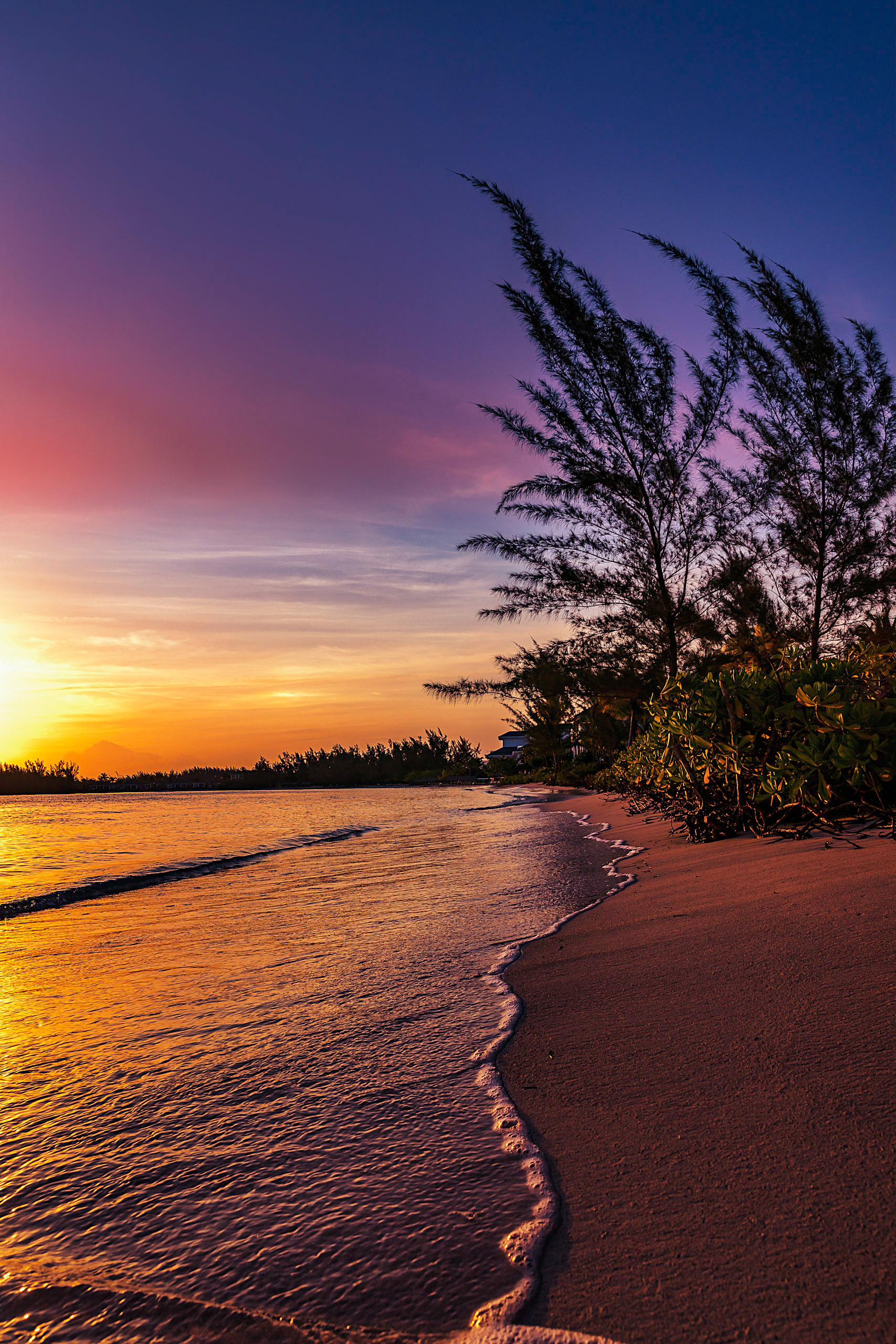 Jamaican beach at sunrise