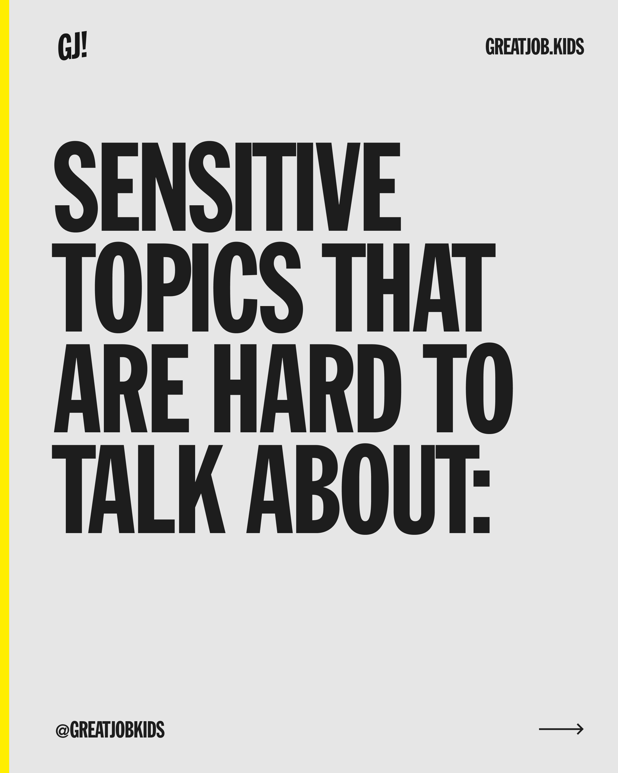 Sensitive topics that are hard to talk about