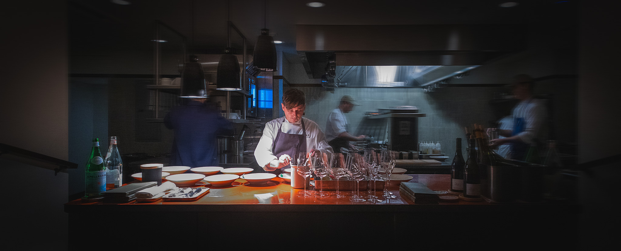 Chef Nich Bazik in the kitchen of Provenance