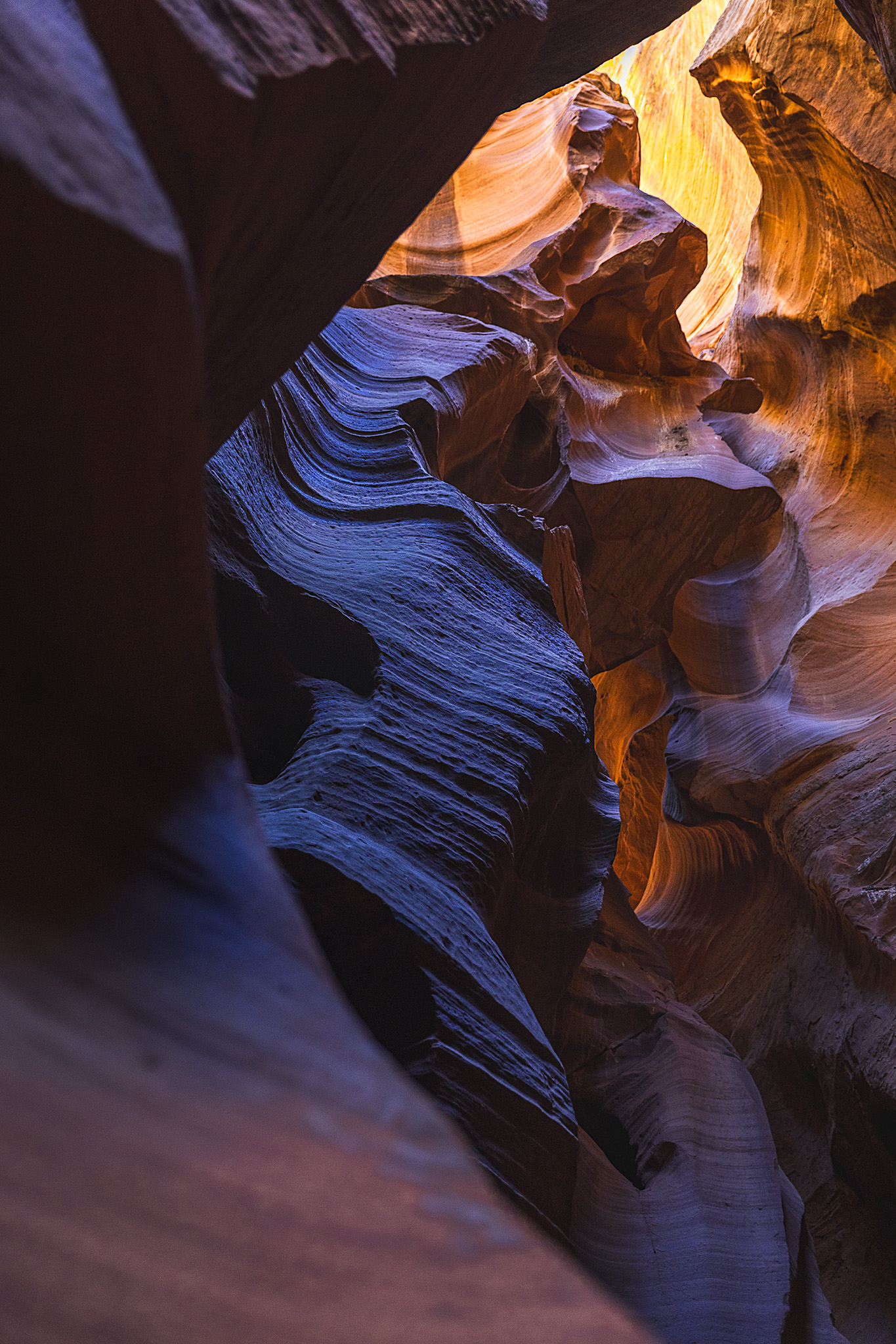 Orange and purple slot canyons