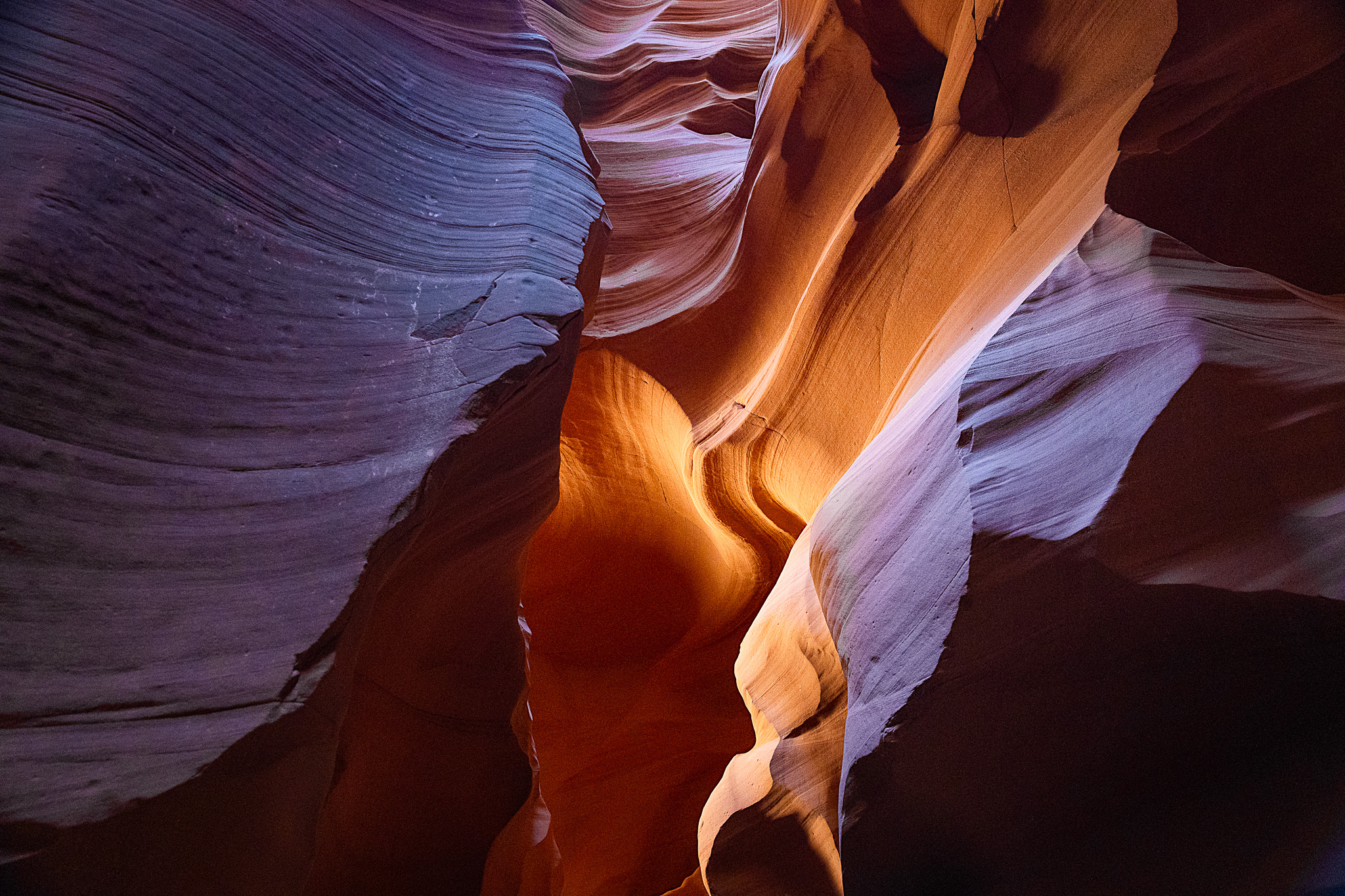 Orange and purple slot canyons
