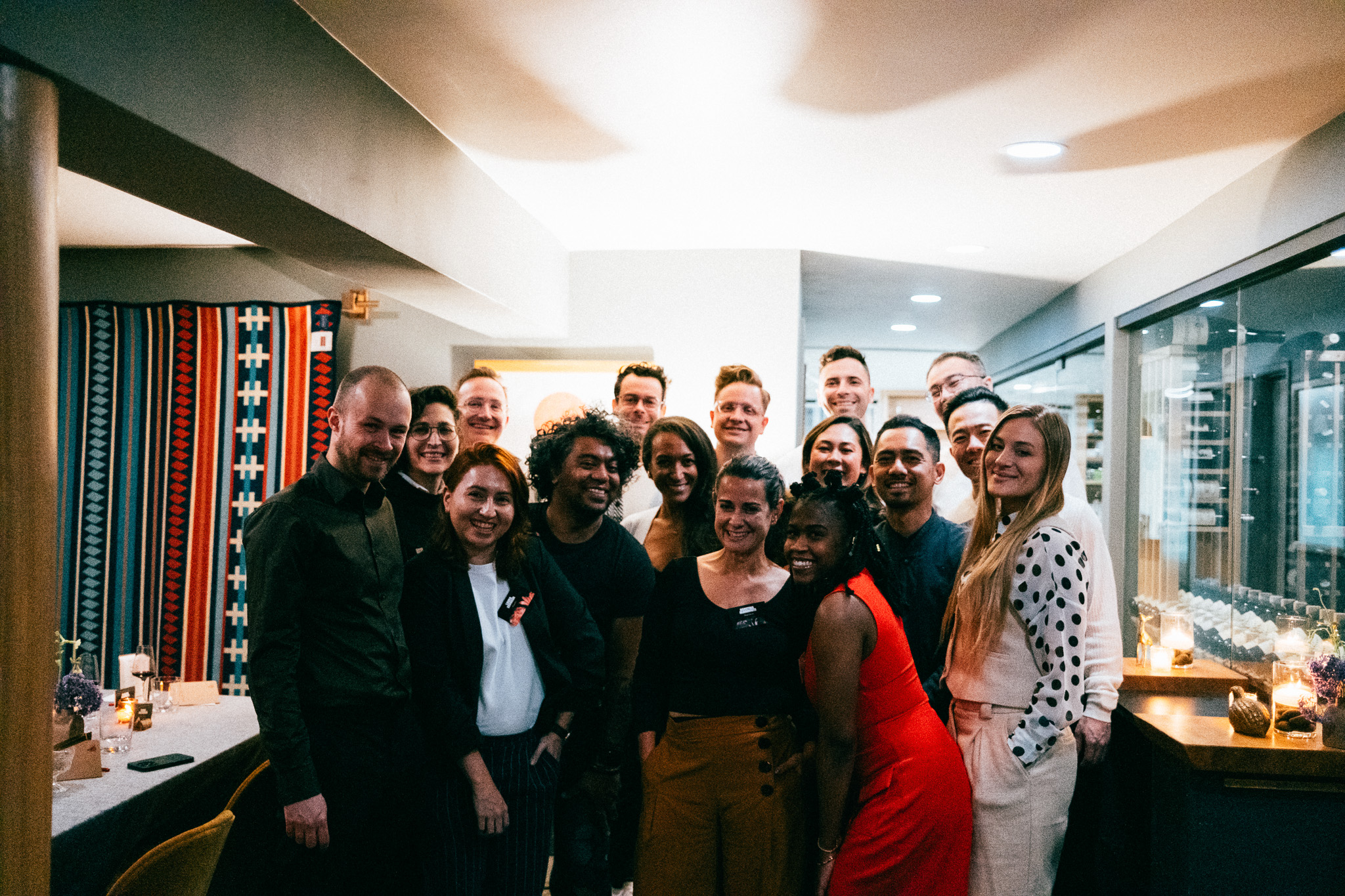 16 people after a Michelin Star dinner