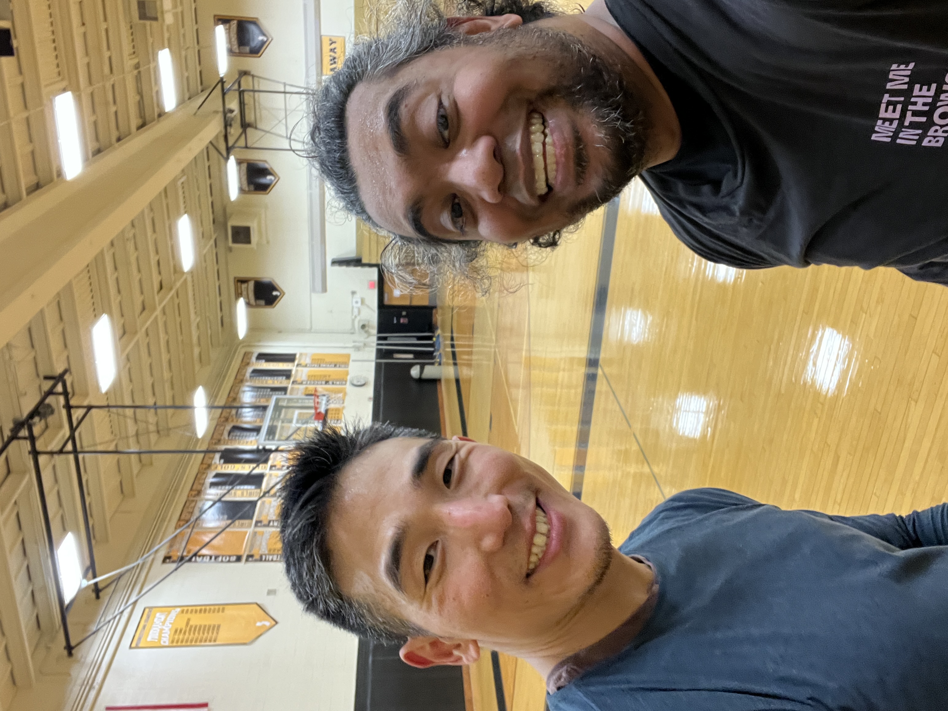 Peter Kang and Dan Mall at basketball