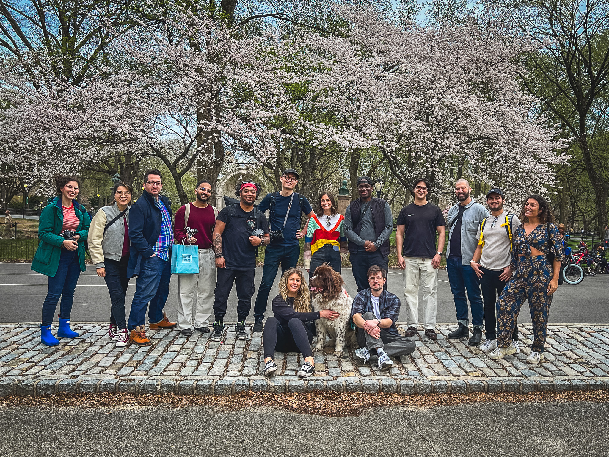 NYC Central Park cherry blossom photography crew