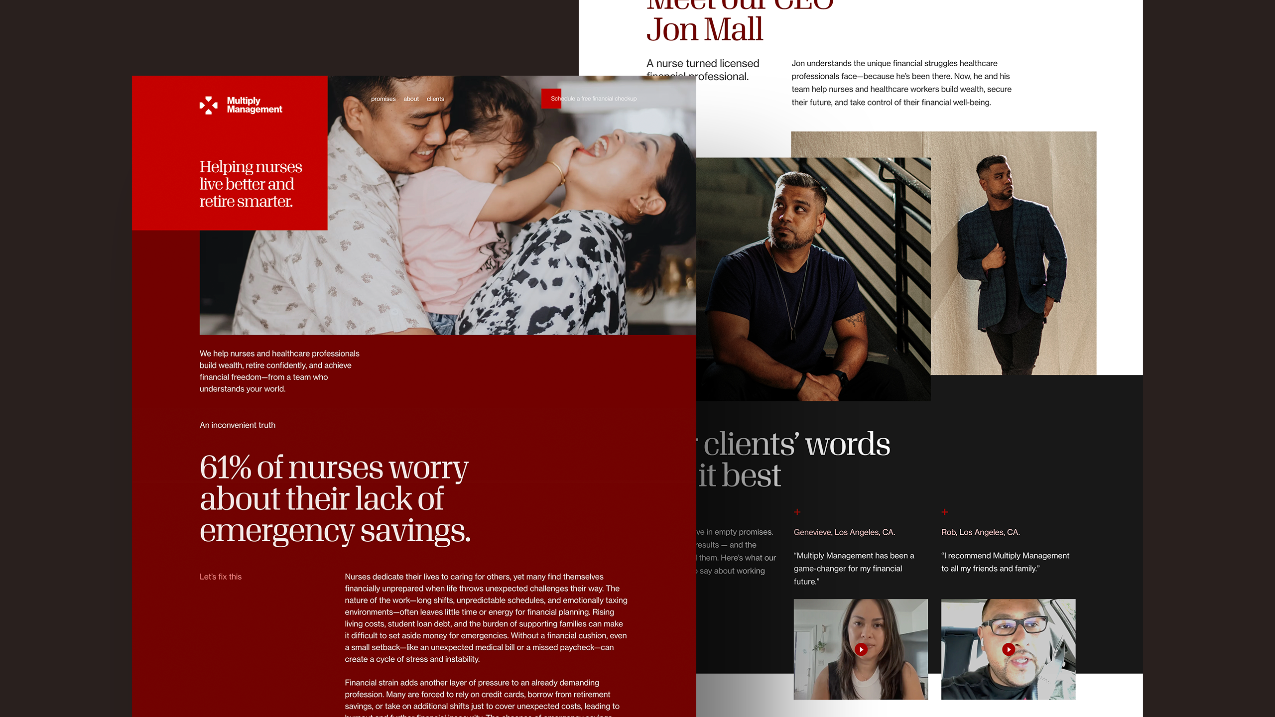 Multiply Management website