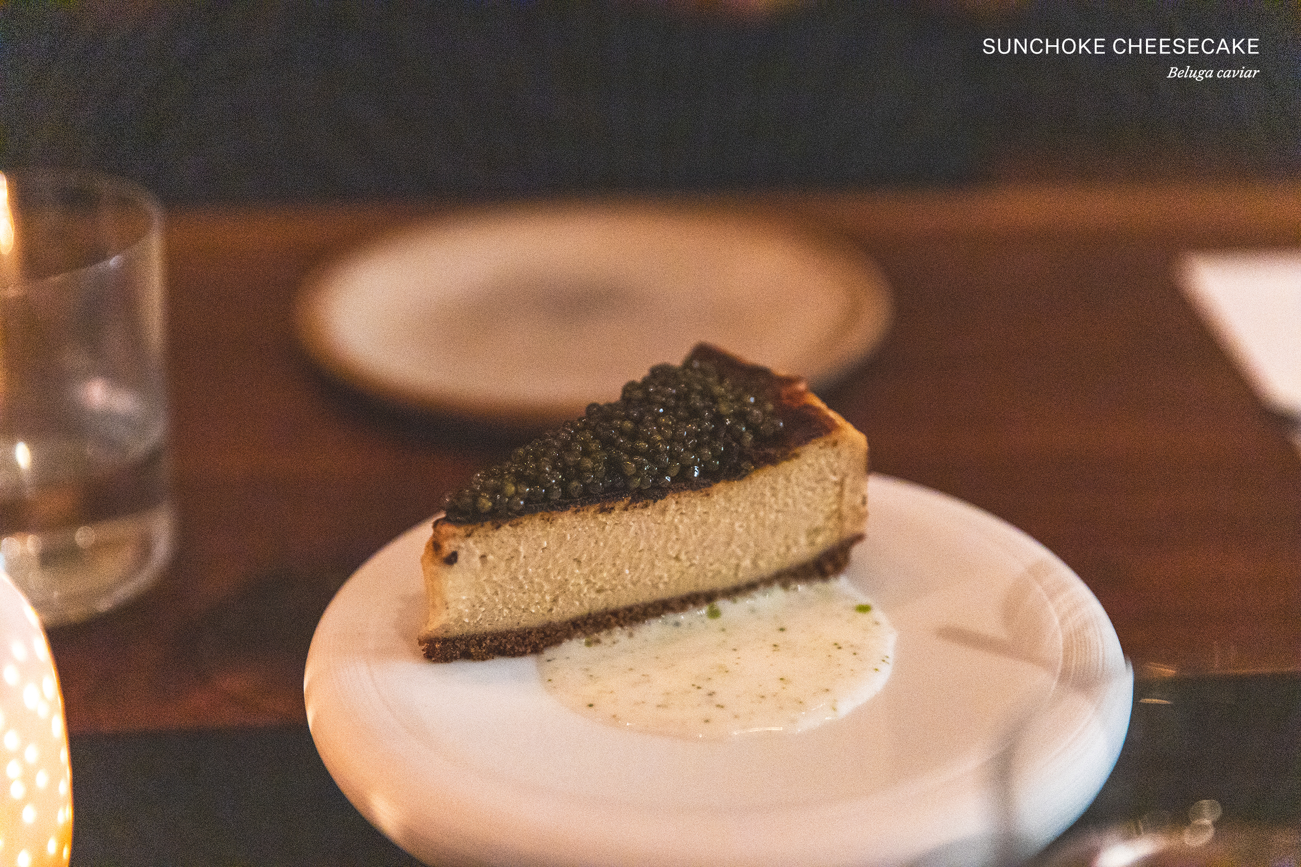 Sunchoke cheesecake with beluga caviar